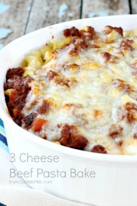 3 Cheese Beef Pasta Bake