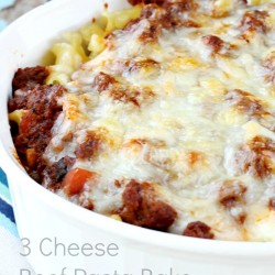 3 Cheese Beef Pasta Bake