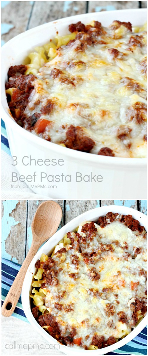 3 Cheese Beef Pasta Bake