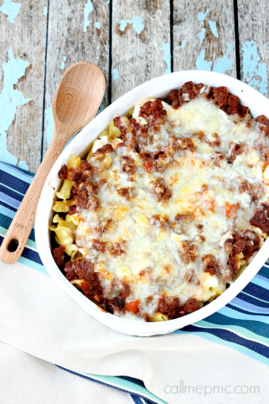 Three Cheese Beef Pasta Bake > Call Me PMc