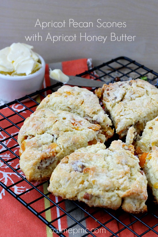 Apricot Pecan Scones with Apricot Honey Butter Apricot Scones with Apricot Honey Butter