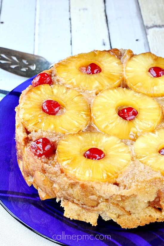 Pineapple UPside Down Bread PUdding 