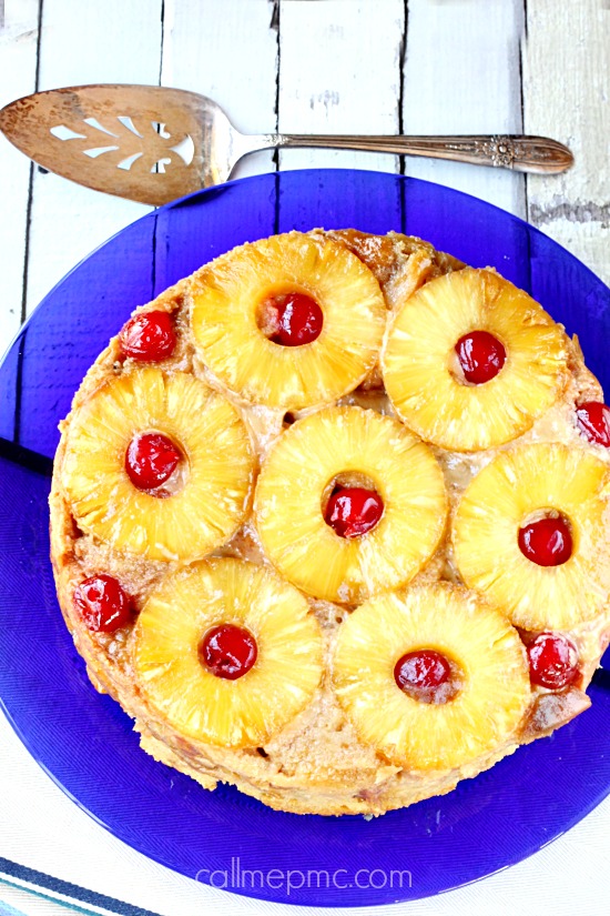 Pineapple Upside Bread Pudding 