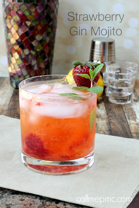 strawberry gin mojito