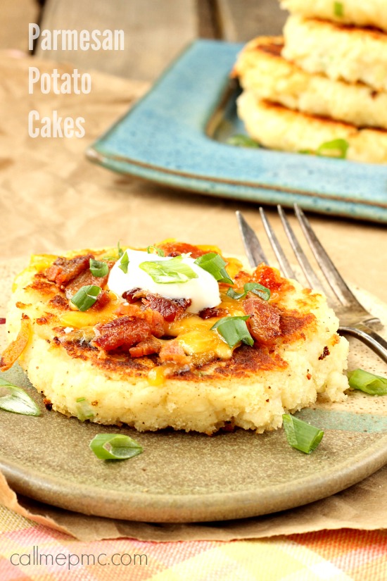 Mashed Parmesan Potato Cakes 