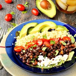 Black Bean Tomato Quinoa Salad with Texas Vinaigrette
