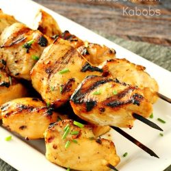 Bourbon Marinated Grilled Chicken Kabobs