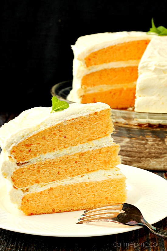 Orange Cream Cake | Cool Whip Pudding Frosting Orange Cake with Cool Whip Pudding Frosting