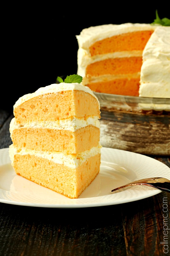 Orange Cake with Cool Whip Pudding Frosting 