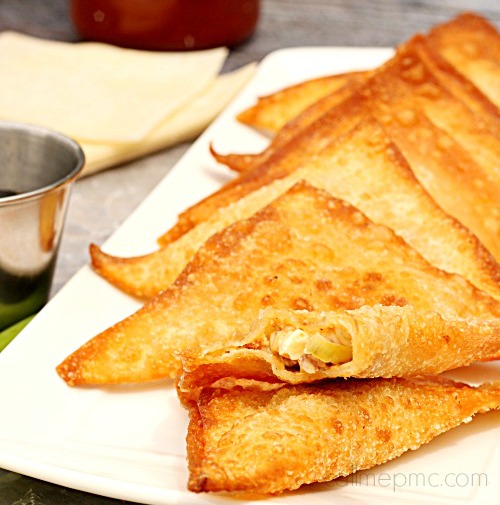 Wontons stuffed with bacon and cream cheese Bacon Cream Cheese Stuffed Wontons