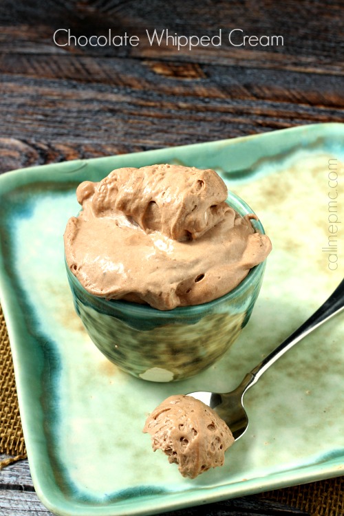 Nothing tastes as good as homemade whipped cream except when you have chocolate to it! Chocolate Whipped Cream is smooth and decadent and adds an extra special touch to any dessert.
