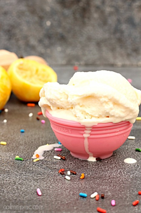 Lemon Ice Cream - the creamiest ice cream with just a few ingredients #icecream #nochurn #recipe