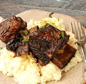 Red Wine Pomegranate Slow Cooker Short Ribs