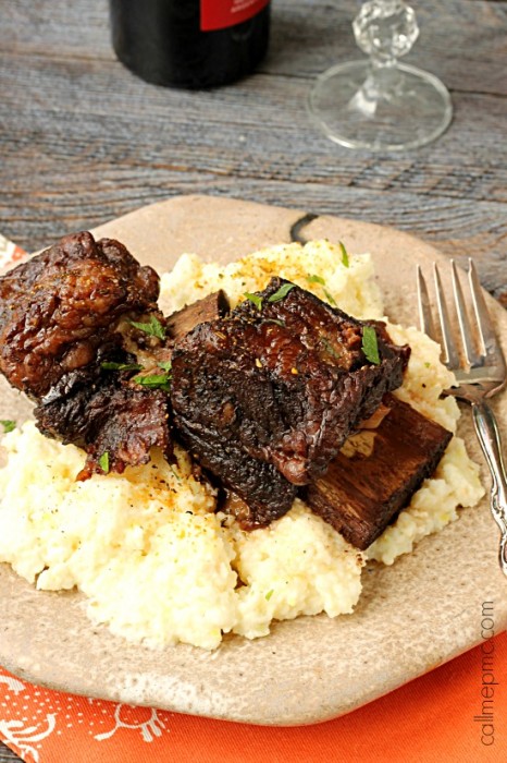 Red Wine Pomegranate Slow Cooker Short Ribs 