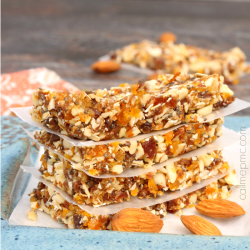 energy bars with almonds and apricots.