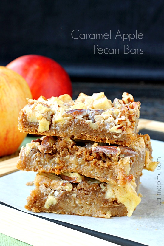 Caramel Apple Pecan Bars are robust in fall flavors. They're rich, dense, and soft. You'll love the fudgy-brownie-like texture, the chewy apples, and crunchy pecans