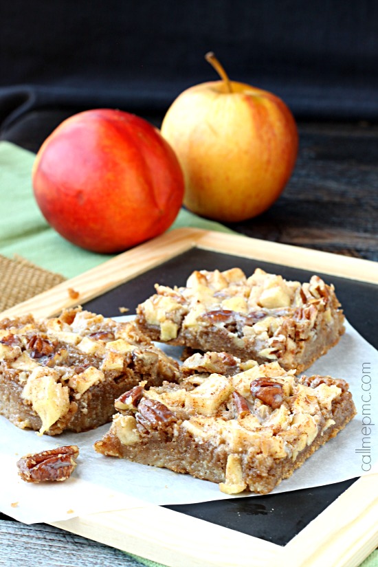 Caramel Apple Pecan Bars are robust in fall flavors. They're rich, dense, and soft. You'll love the fudgy-brownie-like texture, the chewy apples and crunchy pecans, but above all, you'll love how simple these bars are to make! Caramel Apple Pecan Bars