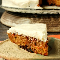 Carrot Cake Poke Cake with Salted Caramel Cinnamon Glaze