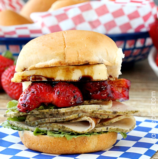 Delightful Delicacy: Turkey Strawberry Brie Sandwich