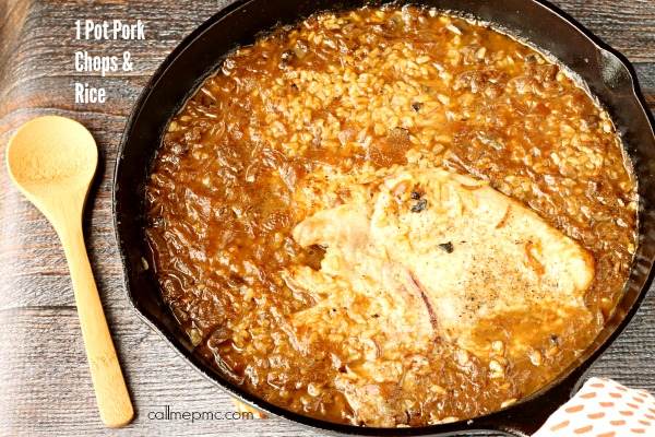 20 Minute Pork Chop Rice One Pot Recipe