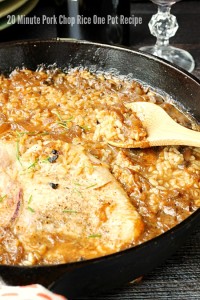 20 Minute Pork Chop Rice One Pot Recipe