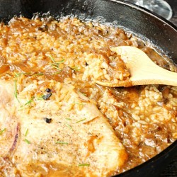 20 Minute Pork Chop Rice One Pot Recipe