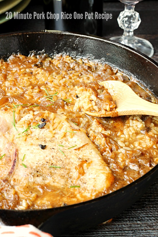 20 Minute Pork Chop Rice One Pot Recipe Call Me Pmc