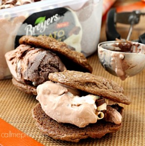 Double Chocolate Breyers Gelato Sandwich Cookies