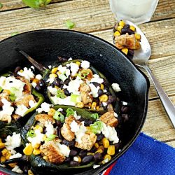 Fajita-Seasoned-Chicken-Black-Beans-and-Corn-Stuffed-Poblano-Peppers