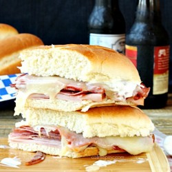 Salami Pepperoni Ham Ranch Melt Sandwich