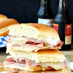 Salami Pepperoni Ham Ranch Melt Sandwich