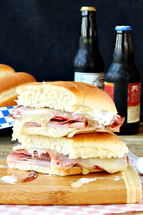 Salami Pepperoni Ham Ranch Melt Sandwich wm2