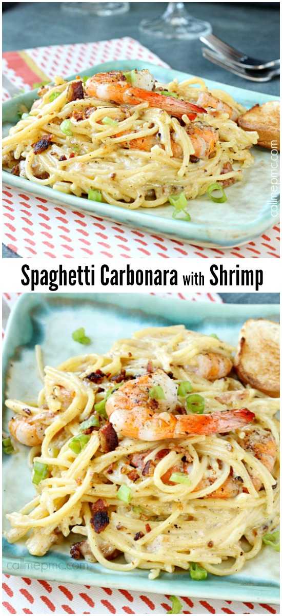 Shrimp Spaghetti Carbonara Shrimp. Alternatives to Turkey for Thanksgiving