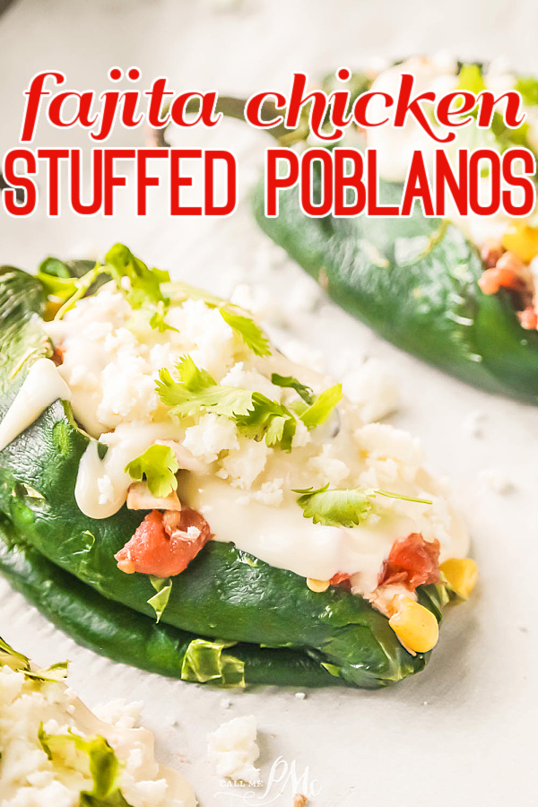 Fajita Stuffed poblano peppers