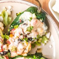 Fajita Chicken Stuffed Poblano Peppers
