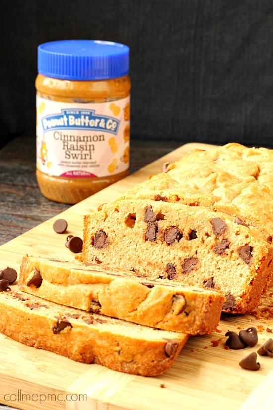 Chocolate Chip Cinnamon Peanut Butter Bread 