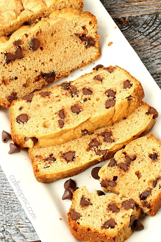 Chocolate Chip Cinnamon Peanut Butter Bread 