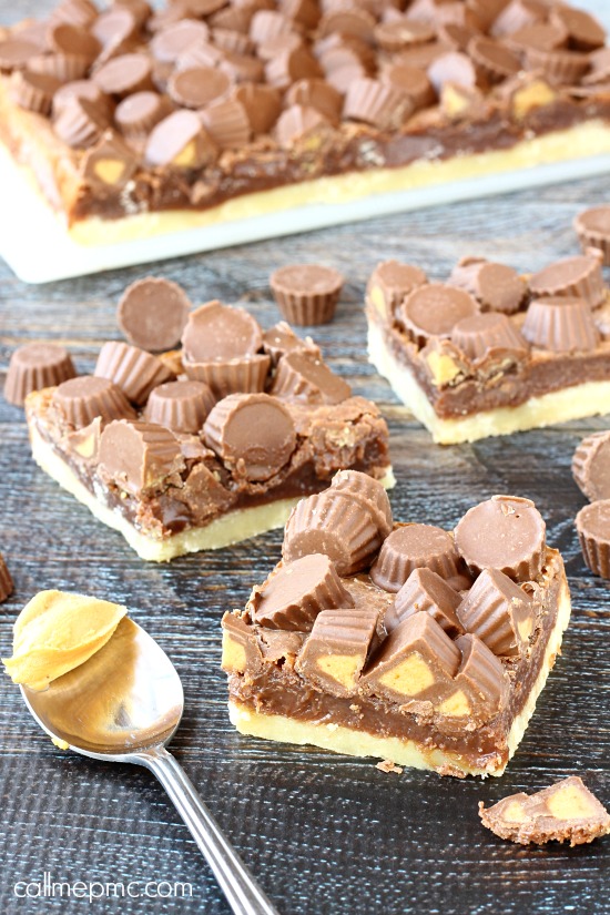 Chocolate Peanut Butter Shortbread Bars 