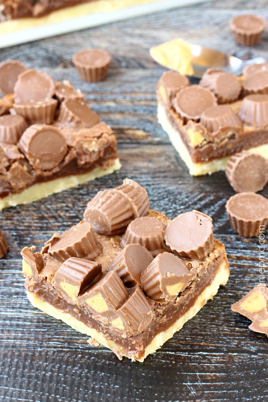 Chocolate Peanut Butter Shortbread Bars 