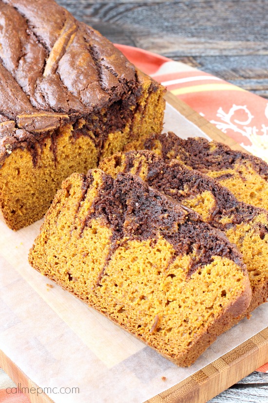Marbled Pumpkin Chocolate Bread. Instead of straight up Pumpkin bread this year, try my Marbled Pumpkin Chocolate Bread. It's incredibly moist and flavorful and perfect for any occasion... or no occasion at all! Marbled Pumpkin Chocolate Bread