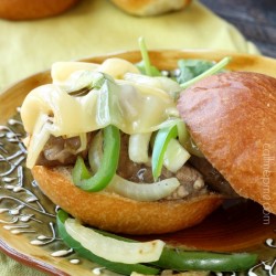 Philly Cheese Steak in Portobello Red Wine Sauce