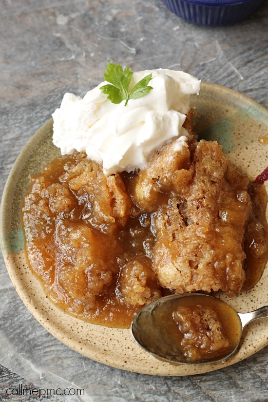 Snickerdoodle Cobbler | easy recipe | Call Me PMc. Snickerdoodleย Cobbler, rich and buttery with a self-made sauce and warm cinnamon flavor. This cobbler is perfect for your fall spread or any time of year! Snickerdoodle Cobbler