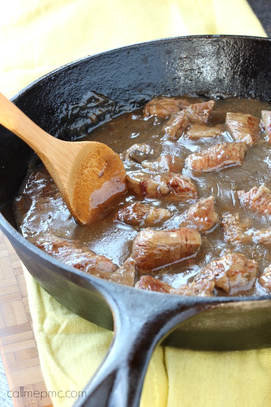 Cast Iron Skillet Steak with Red Wine Sauce