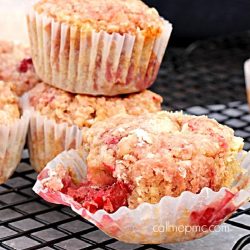 Strawberry Muffins with Almond Milk and Coconut Oil