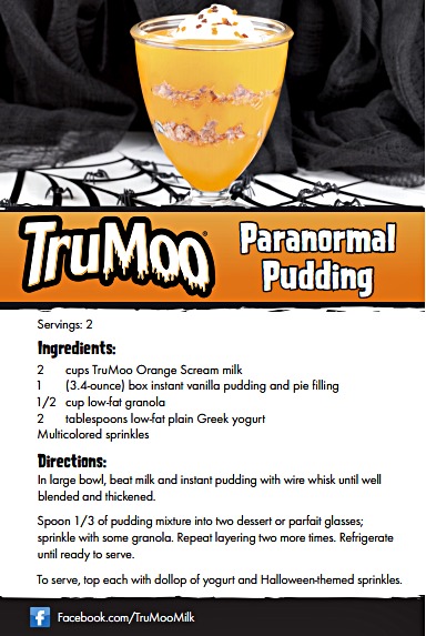 Paranormal pudding Halloween dessert TruMoo TruMoo paranormal pudding