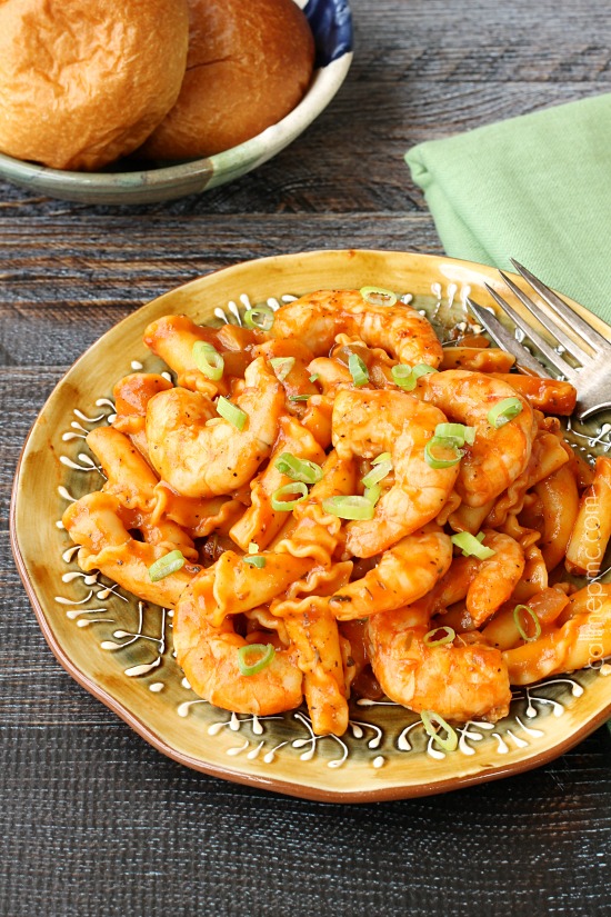 Jambalaya Shrimp Pasta is a spicy, restaurant-quality meal made in minutes. It has an abundance of flavor and is the perfect comfort food!