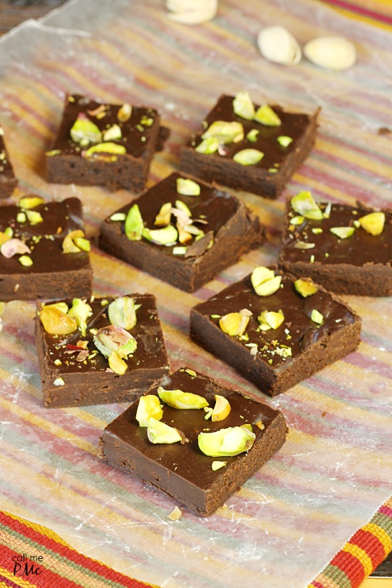 Chocolate Fudge on a table.