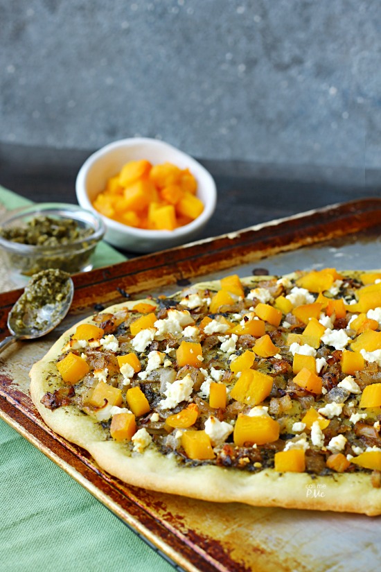 Caramelized Onion Butternut Squash Pesto Pizza Recipe Caramelized Onion Butternut Squash Pesto Pizza Recipe