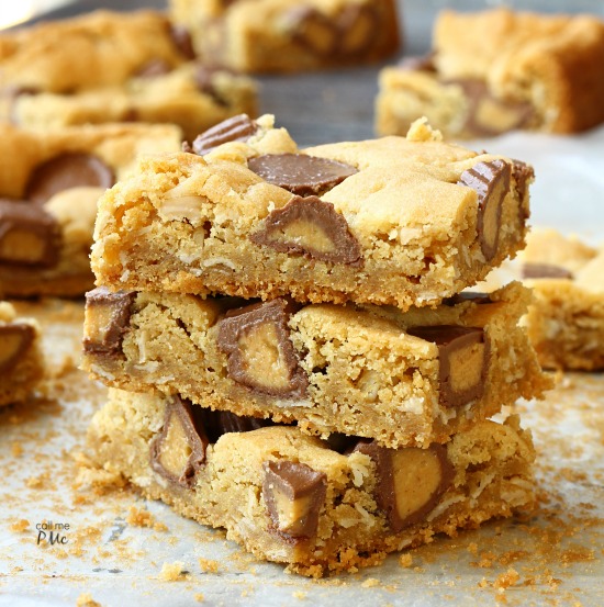 Peanut Butter Cup Blondies. If you like peanut butter my Peanut Butter Cup Blondies are the dessert for you! I doubled your pleasure with peanut butter in the batter and in the candies. This is one tasty treat!