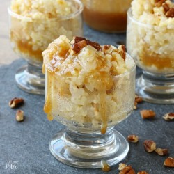 Rice Pudding with Salted Caramel and Toasted Pecans